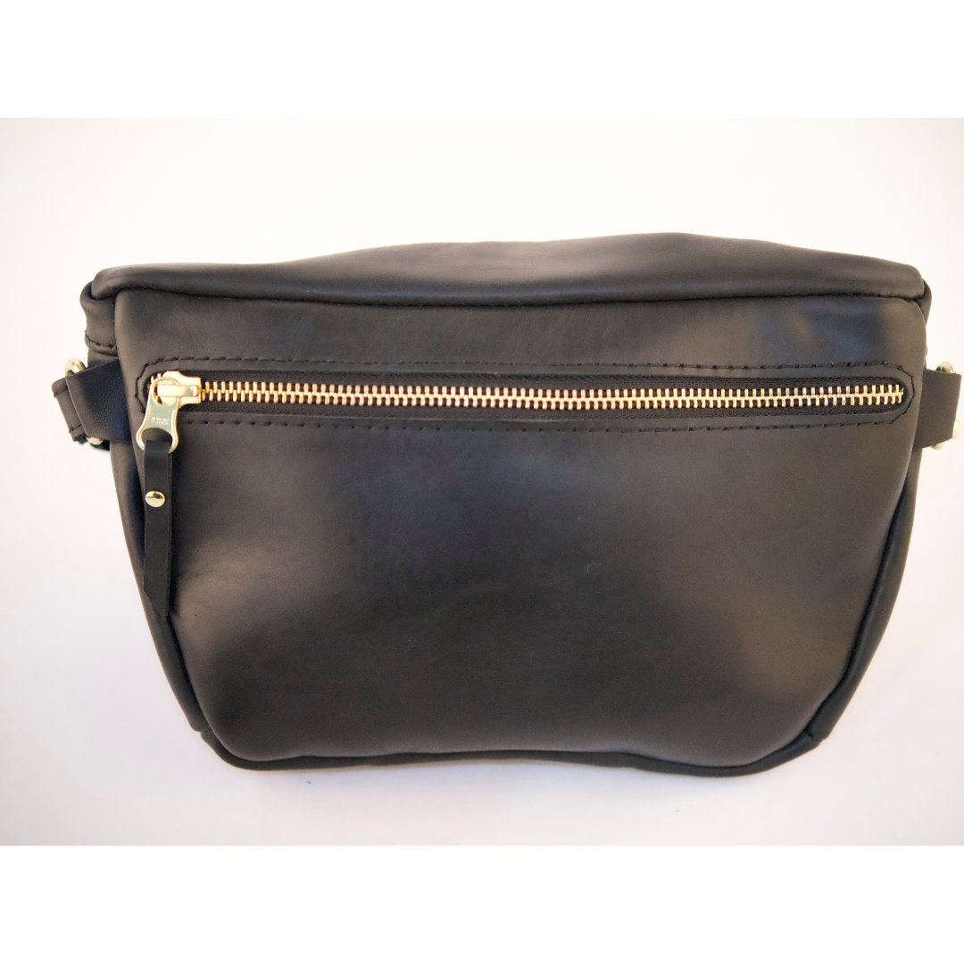 The Leather Belt Bag - Black