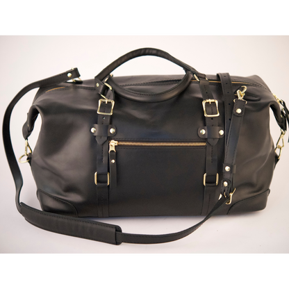 The Covet Leather Duffle - Black