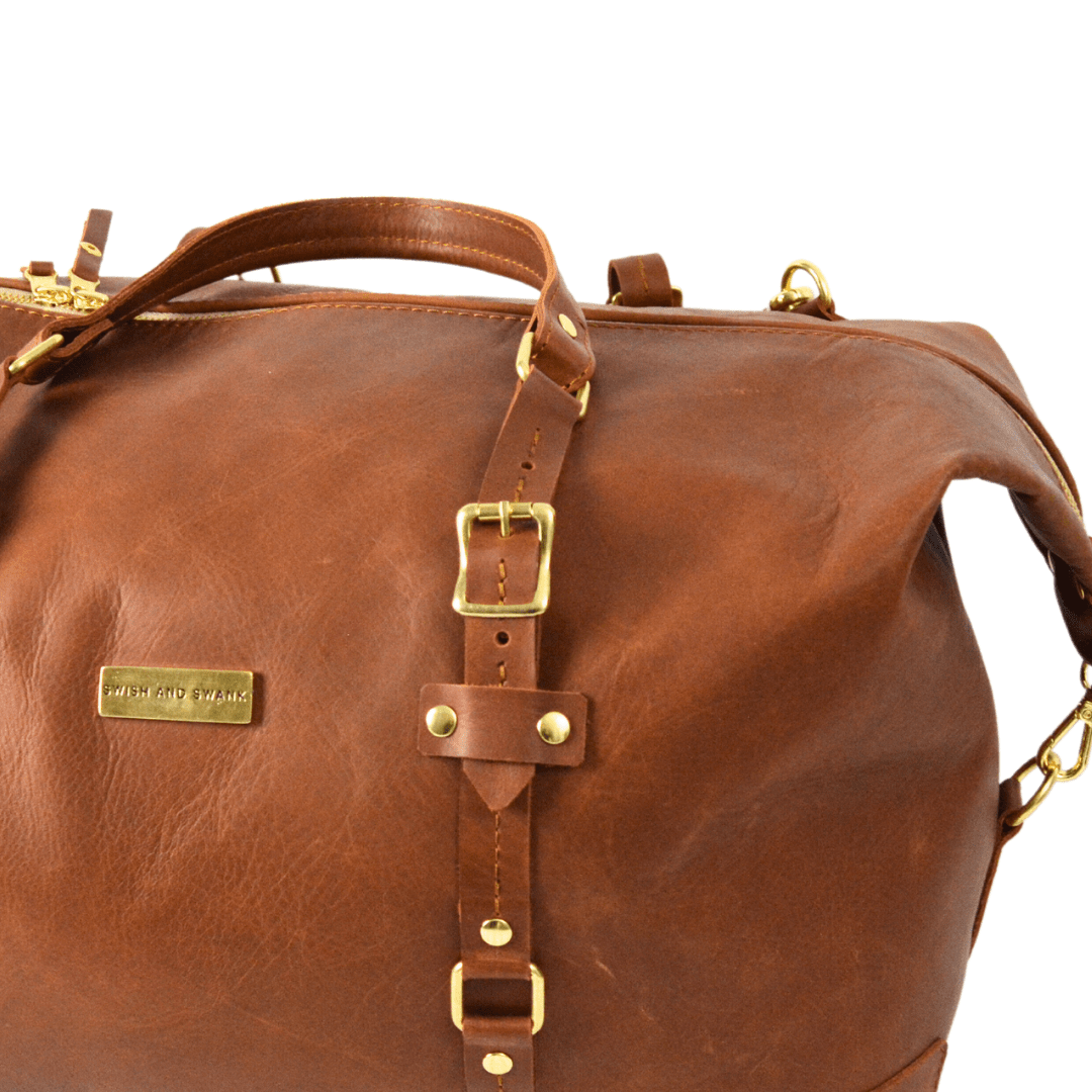 Covet Genuine Leather Duffel - SWISH AND SWANK