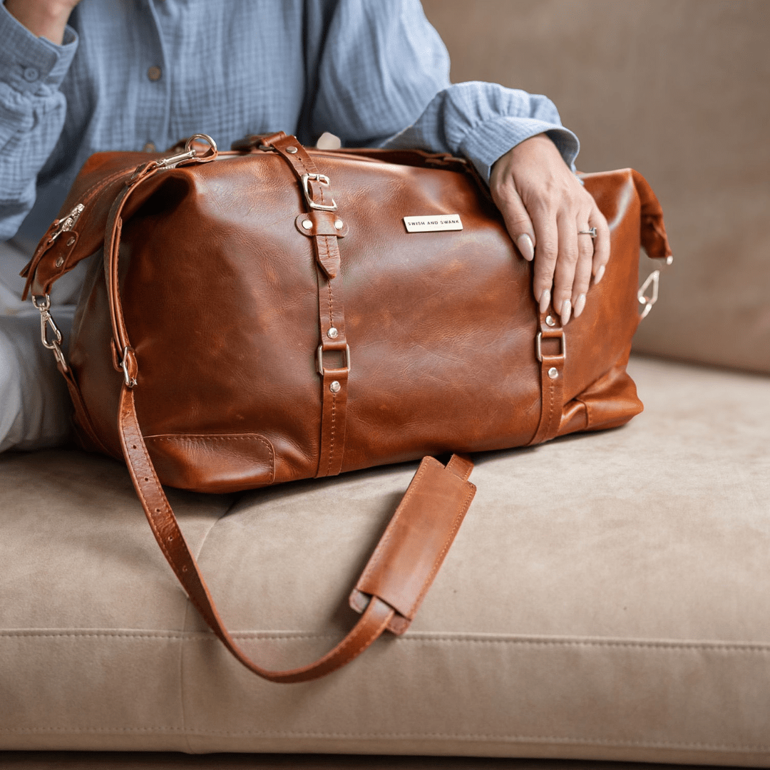 Covet Genuine Leather Duffel - SWISH AND SWANK