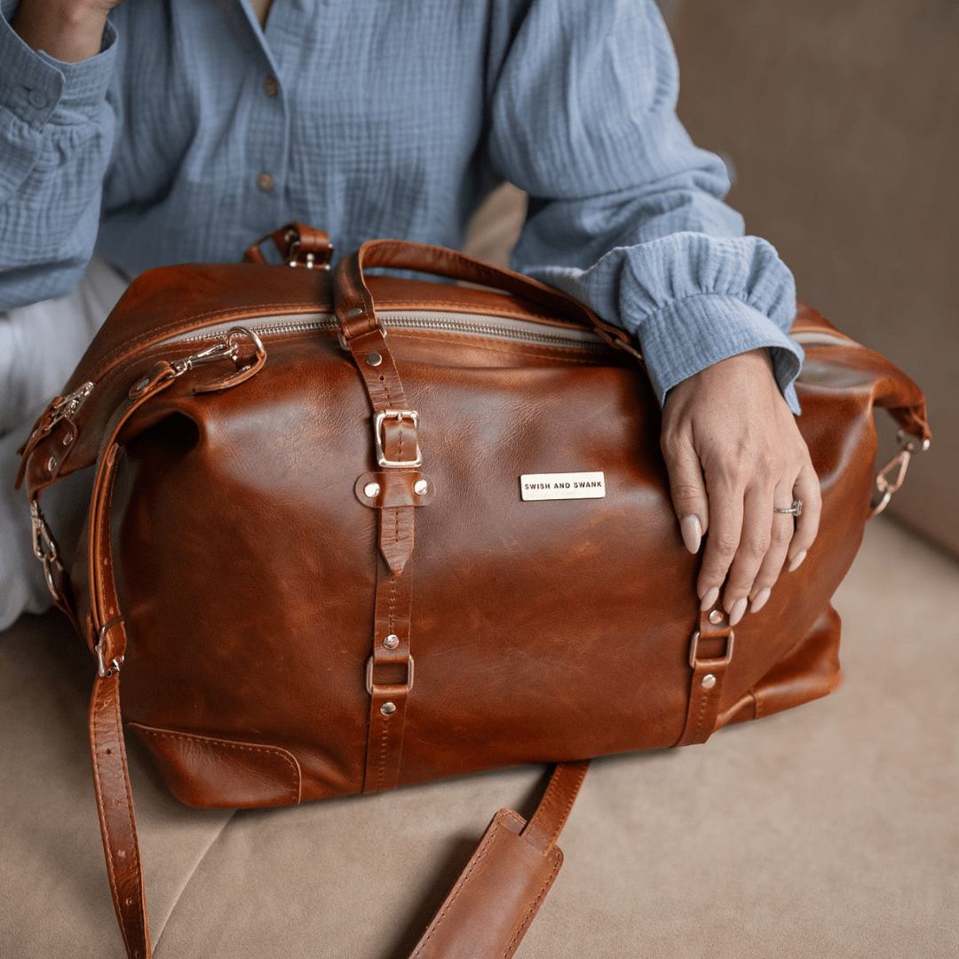 Covet Genuine Leather Duffel - SWISH AND SWANK