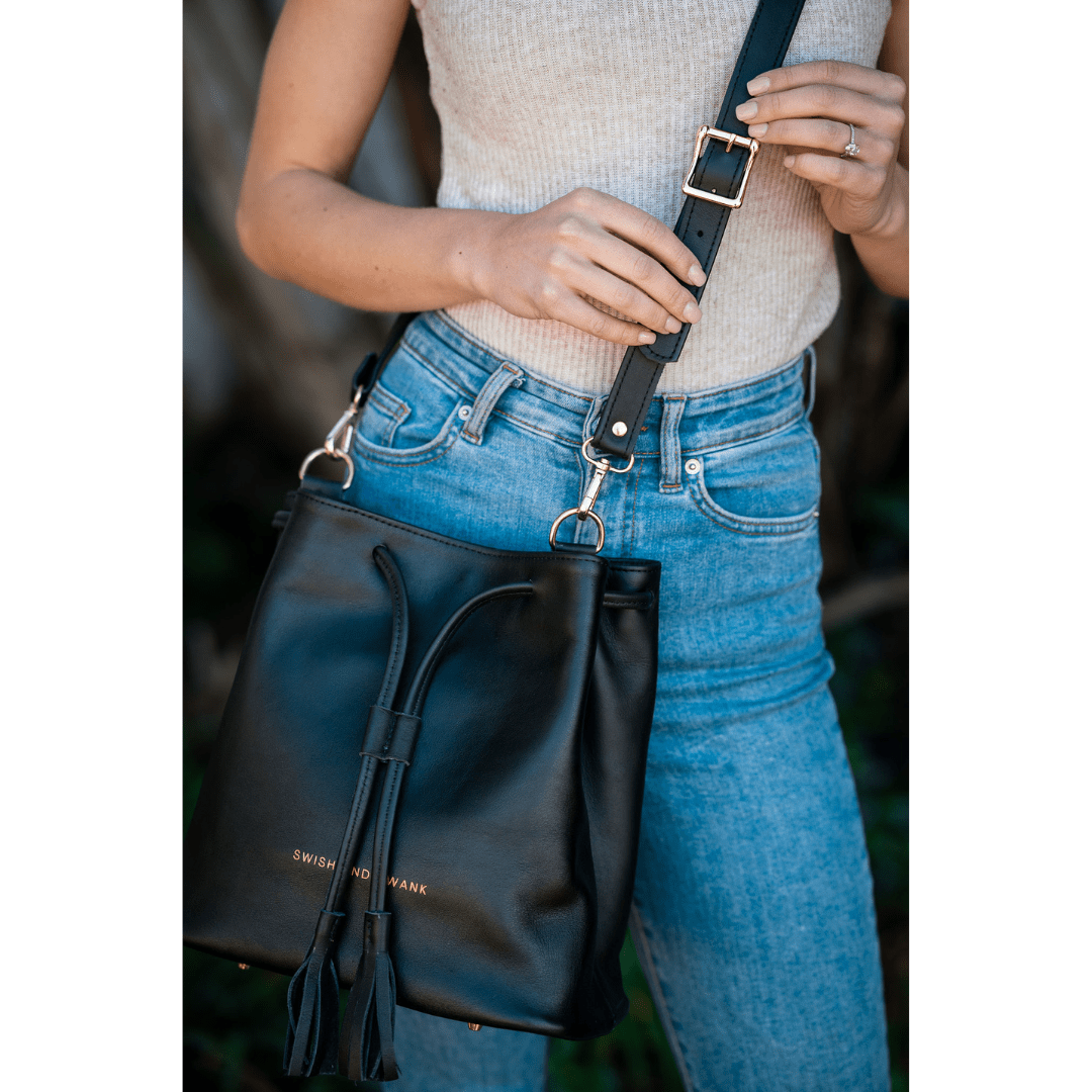 Genuine Leather Drawstring Bag 2.0 - SWISH AND SWANK
