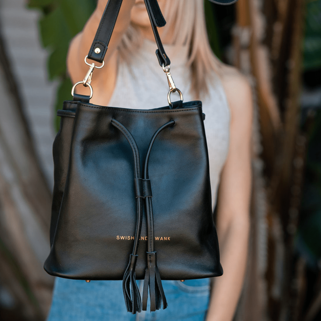 Genuine Leather Drawstring Bag 2.0 - SWISH AND SWANK
