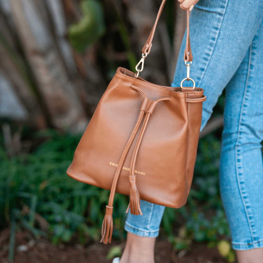 Genuine Leather Drawstring Bag 2.0 - SWISH AND SWANK