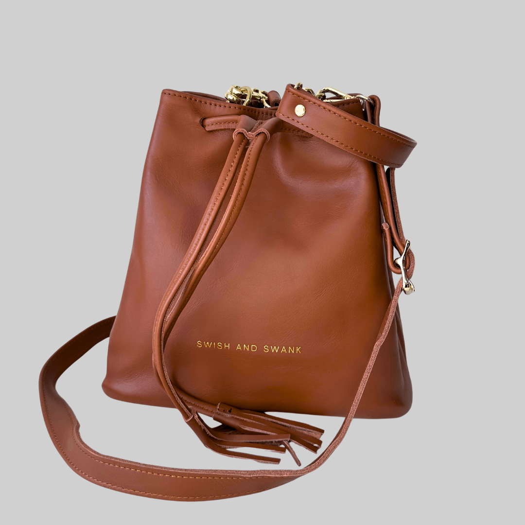 Genuine Leather Drawstring Bag - SWISH AND SWANK