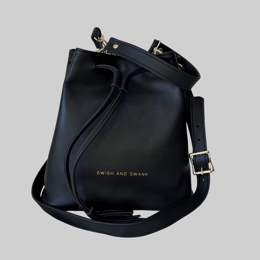 Genuine Leather Drawstring Bag - SWISH AND SWANK