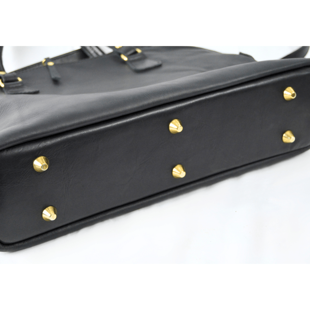 Ladies Slim Leather Briefcase - SWISH AND SWANK