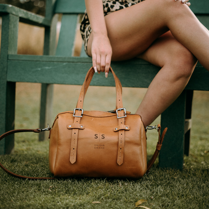 Premium Leather Priscilla Handbag 2.1 Tan