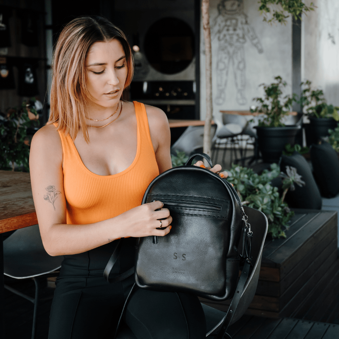 La Petite Leather Ladies Backpack - SWISH AND SWANK