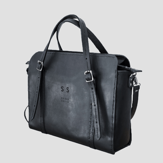 Premium Leather Ladies Briefcase - SWISH AND SWANK