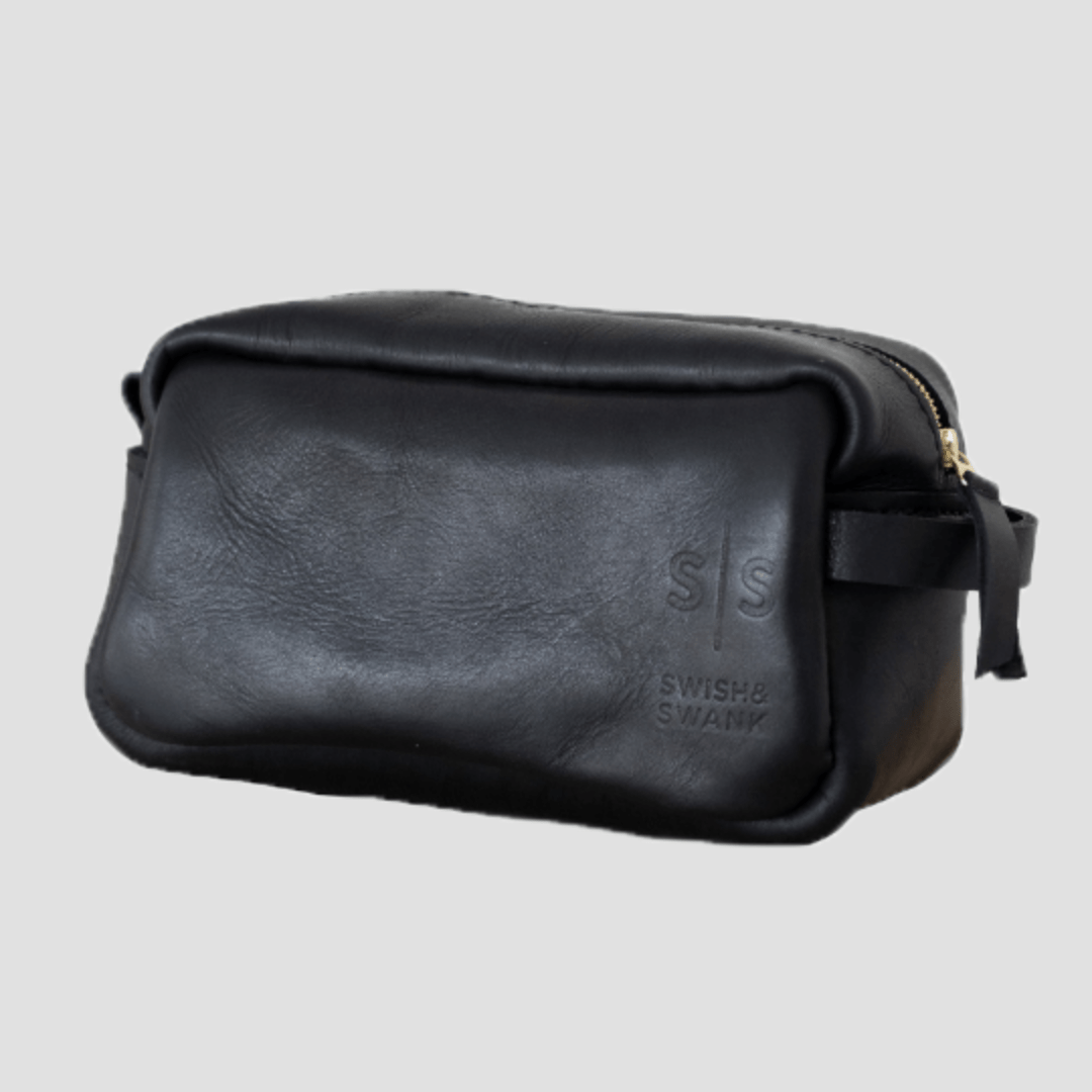 Unisex Genuine Leather Toiletry Bag - Main Image