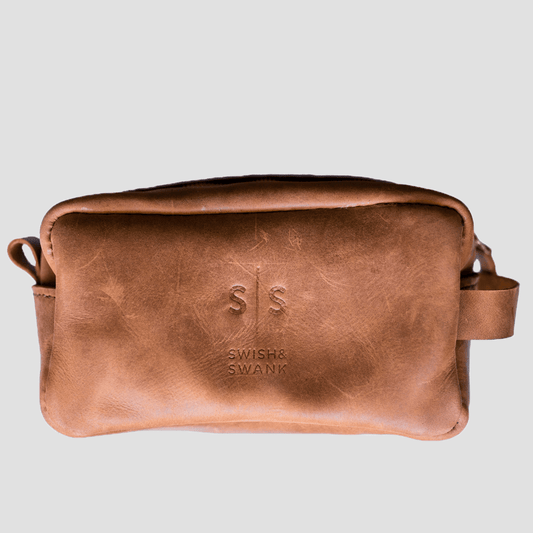 Unisex Genuine Leather Toiletry Bag - SWISH AND SWANK