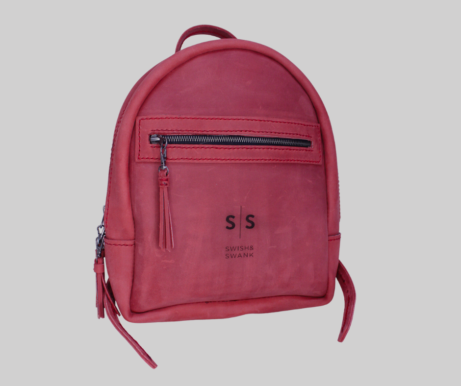 La Petite Leather Ladies Backpack - Red Edition