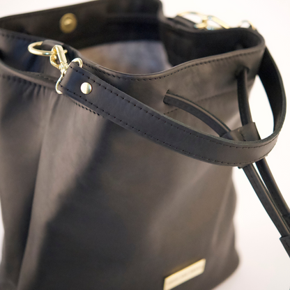 The Leather Drawstring Bag