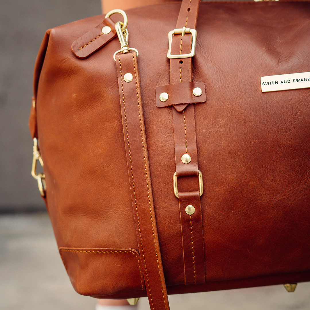 The Covet Leather Duffle - Warm Tan