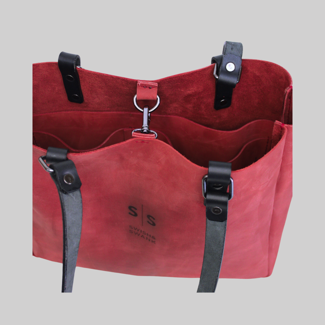 Premium Eve Leather Tote Bag 2.1 - Red Edition