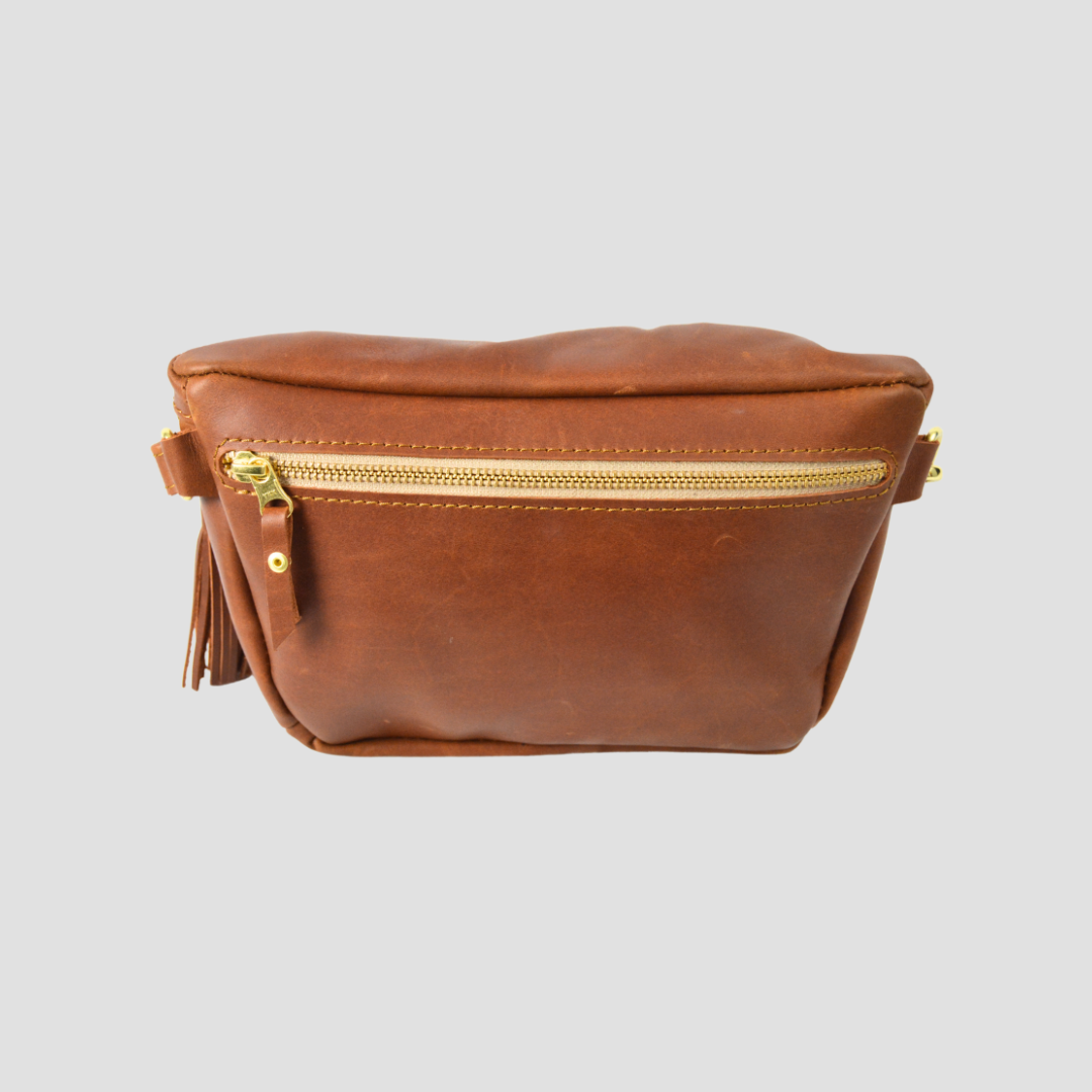 The Leather Belt Bag- Warm Tan