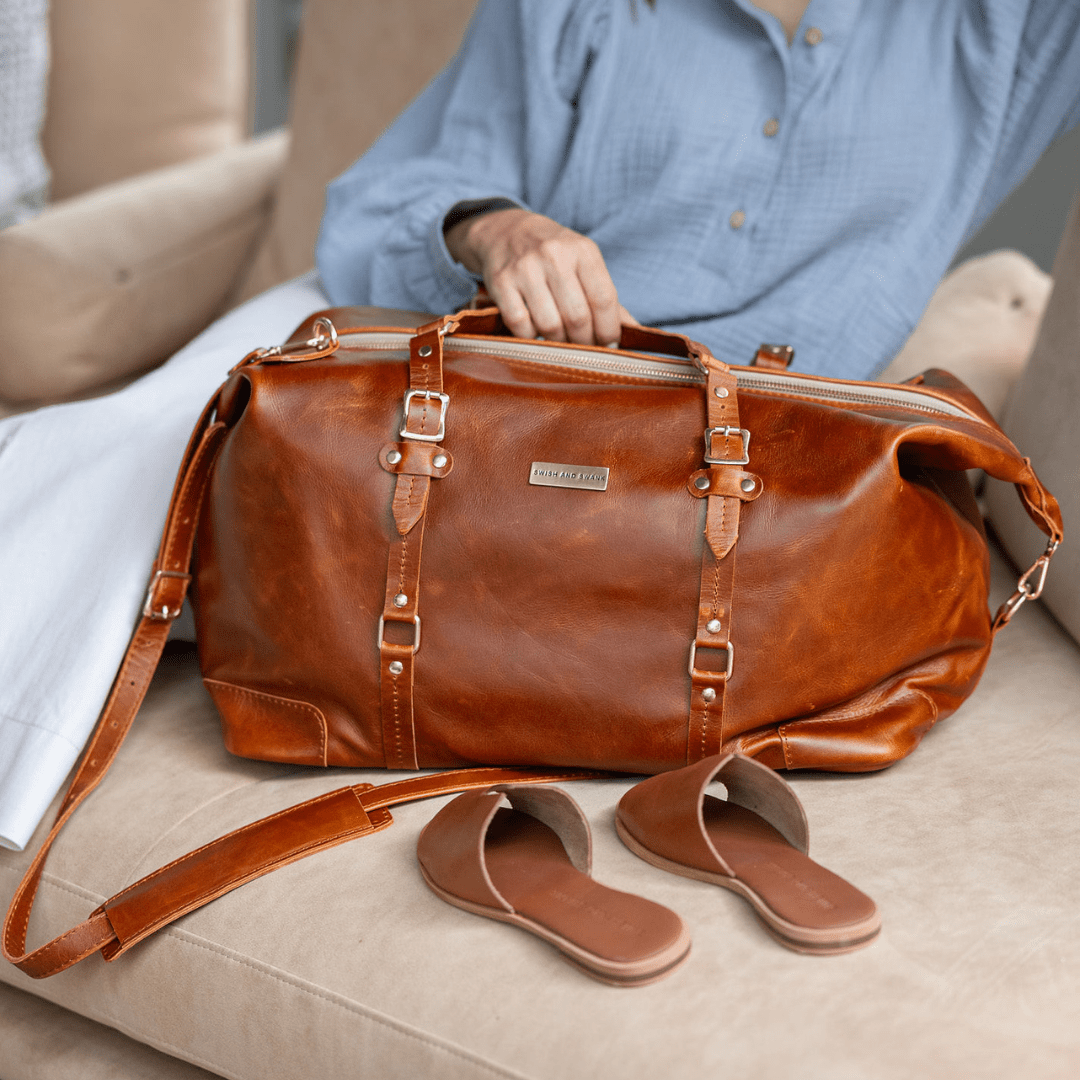 Covet Genuine Leather Duffel - SWISH AND SWANK