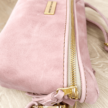 Genuine Leather Belt Bag - Dusty Pink - Stock on hand - SWISH AND SWANK