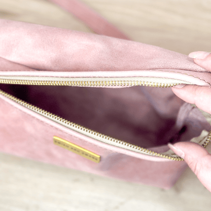 Genuine Leather Belt Bag - Dusty Pink - Stock on hand - SWISH AND SWANK