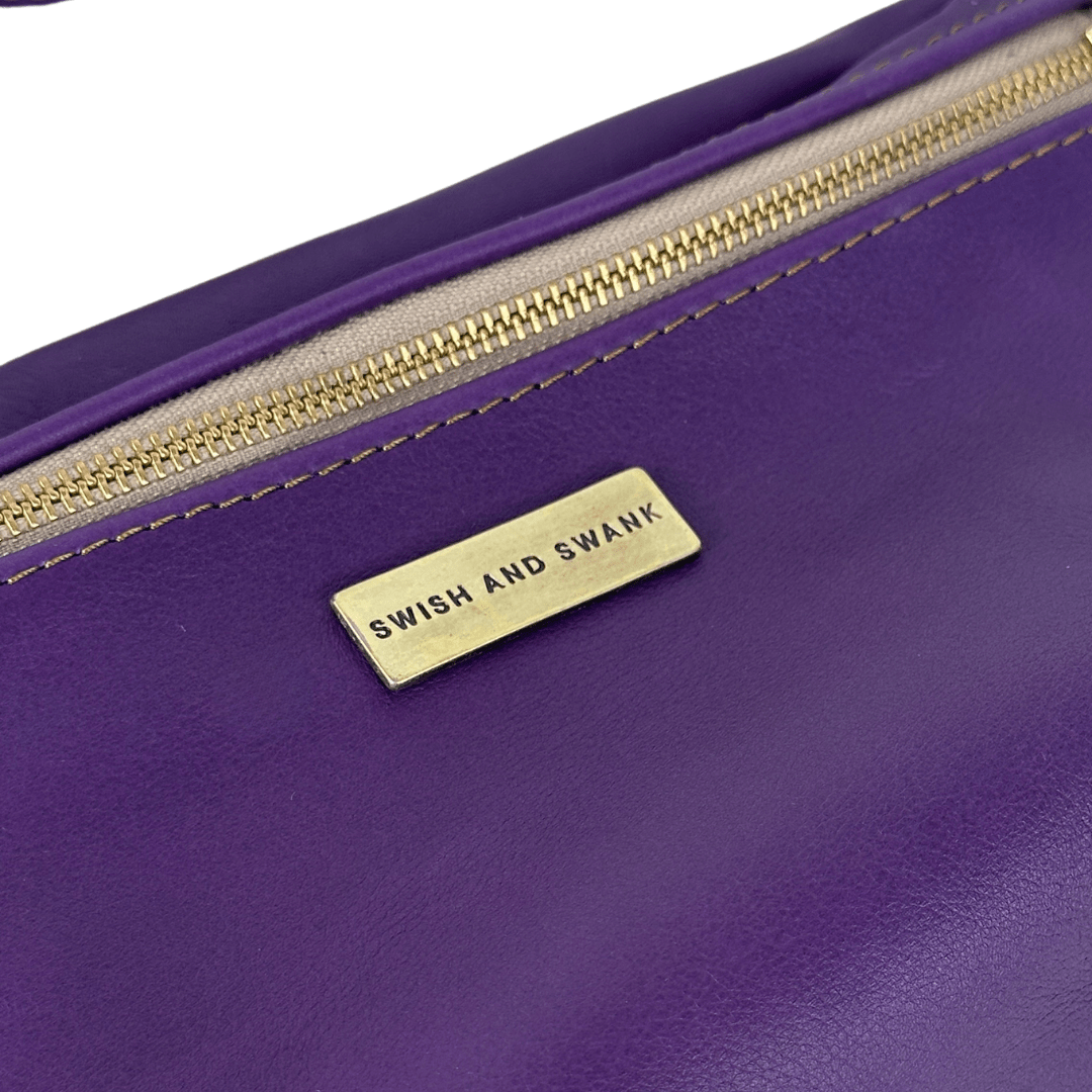 Genuine Leather Belt Bag - Violet - Stock on hand - SWISH AND SWANK