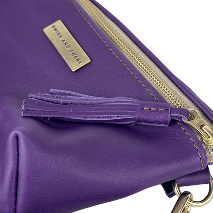 Genuine Leather Belt Bag - Violet - Stock on hand - SWISH AND SWANK