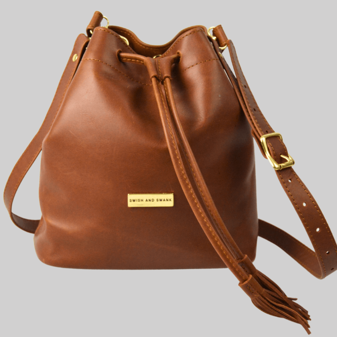 Genuine Leather Drawstring Bag - SWISH AND SWANK