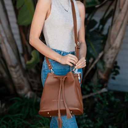 Genuine Leather Drawstring Bag 2.0 - SWISH AND SWANK