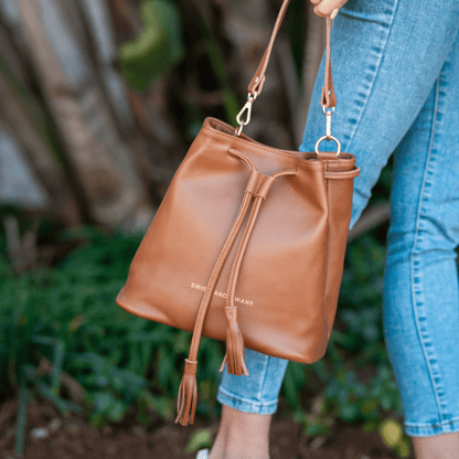 Genuine Leather Drawstring Bag 2.0 - SWISH AND SWANK