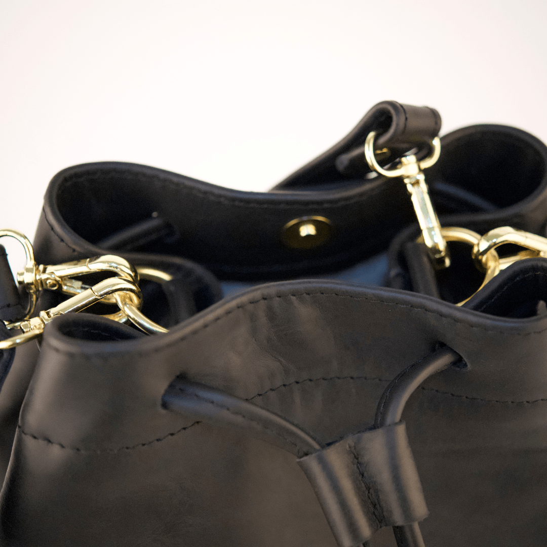 Genuine Leather Drawstring Bag - SWISH AND SWANK