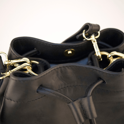 Genuine Leather Drawstring Bag - SWISH AND SWANK