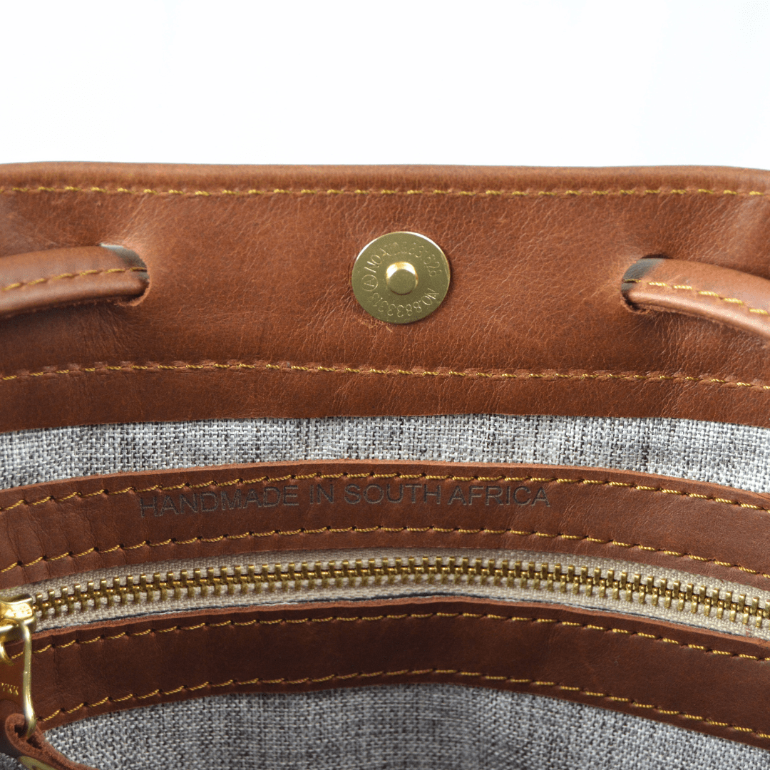 Genuine Leather Drawstring Bag - SWISH AND SWANK