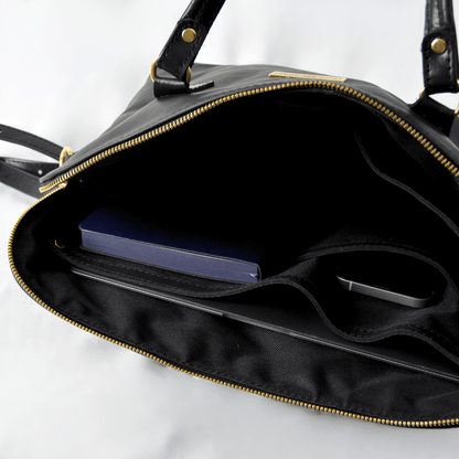 Ladies Slim Leather Briefcase - SWISH AND SWANK