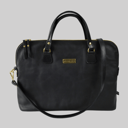 Ladies Slim Leather Briefcase - SWISH AND SWANK
