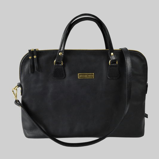 Ladies Slim Leather Briefcase - SWISH AND SWANK