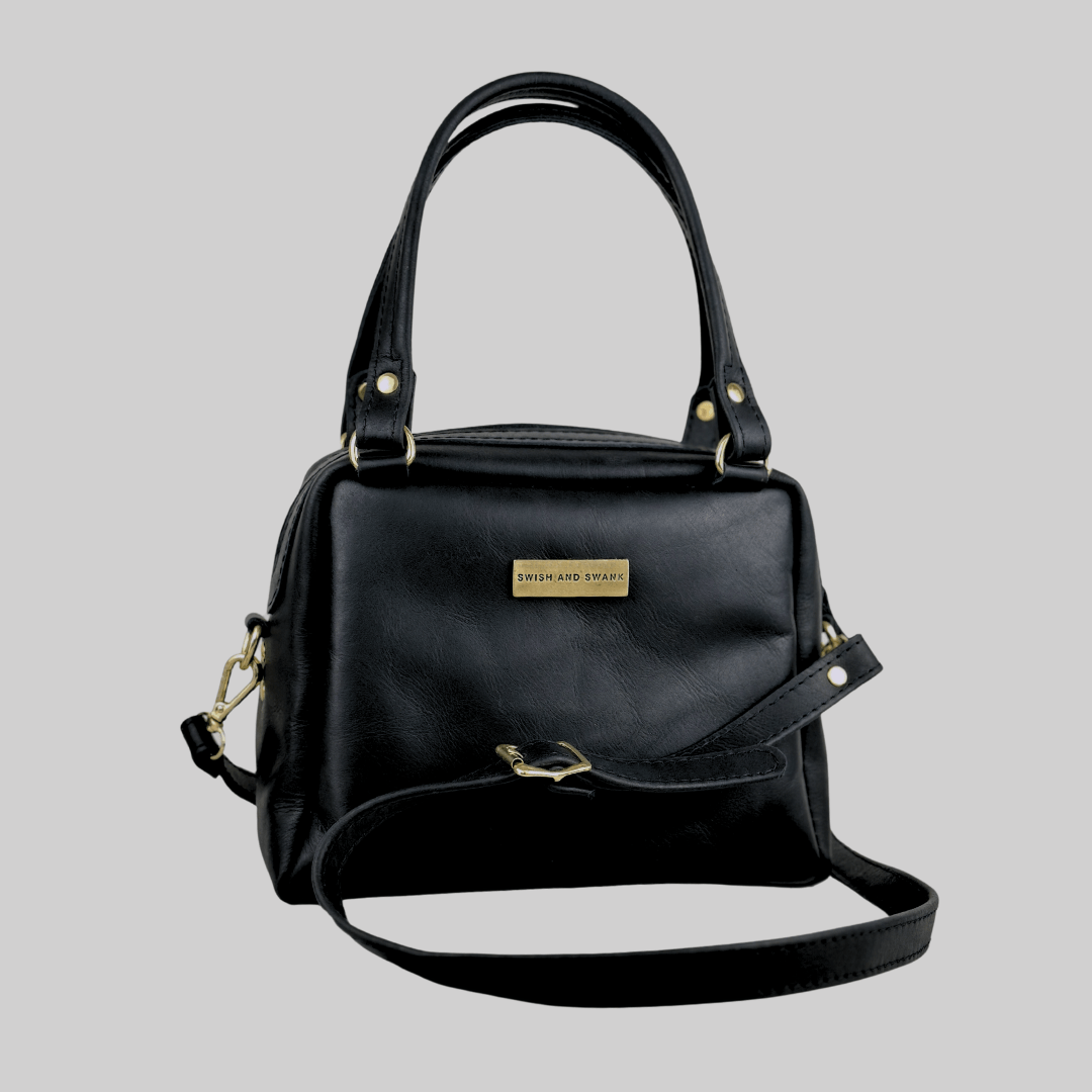 Black - Handcrafted Cotton Small Hand Bag 13