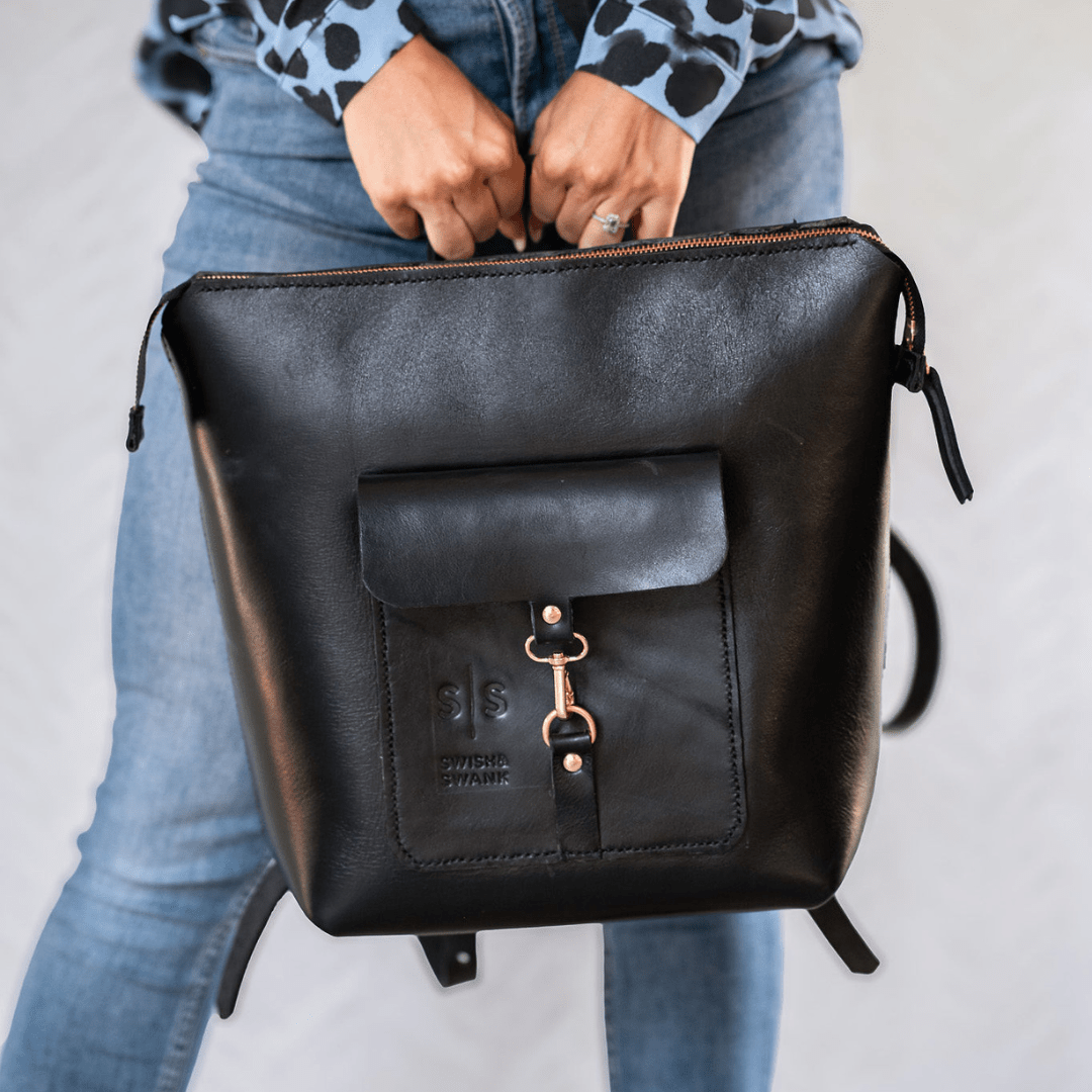 Premium Leather Ladies Backpack - SWISH AND SWANK