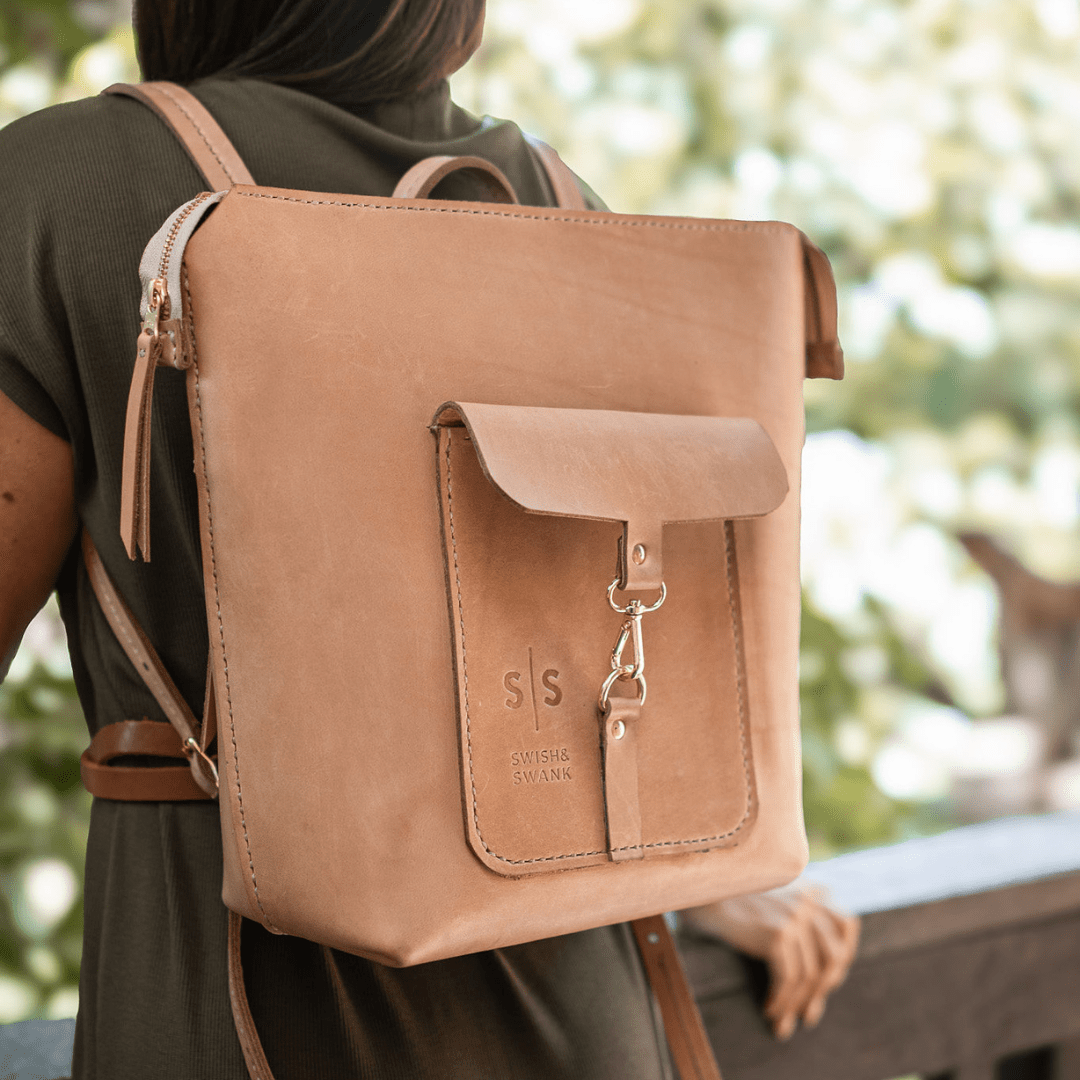 Premium Leather Ladies Backpack - SWISH AND SWANK