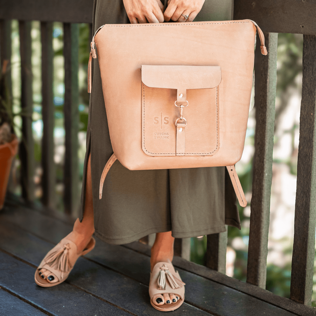 Premium Leather Ladies Backpack - SWISH AND SWANK