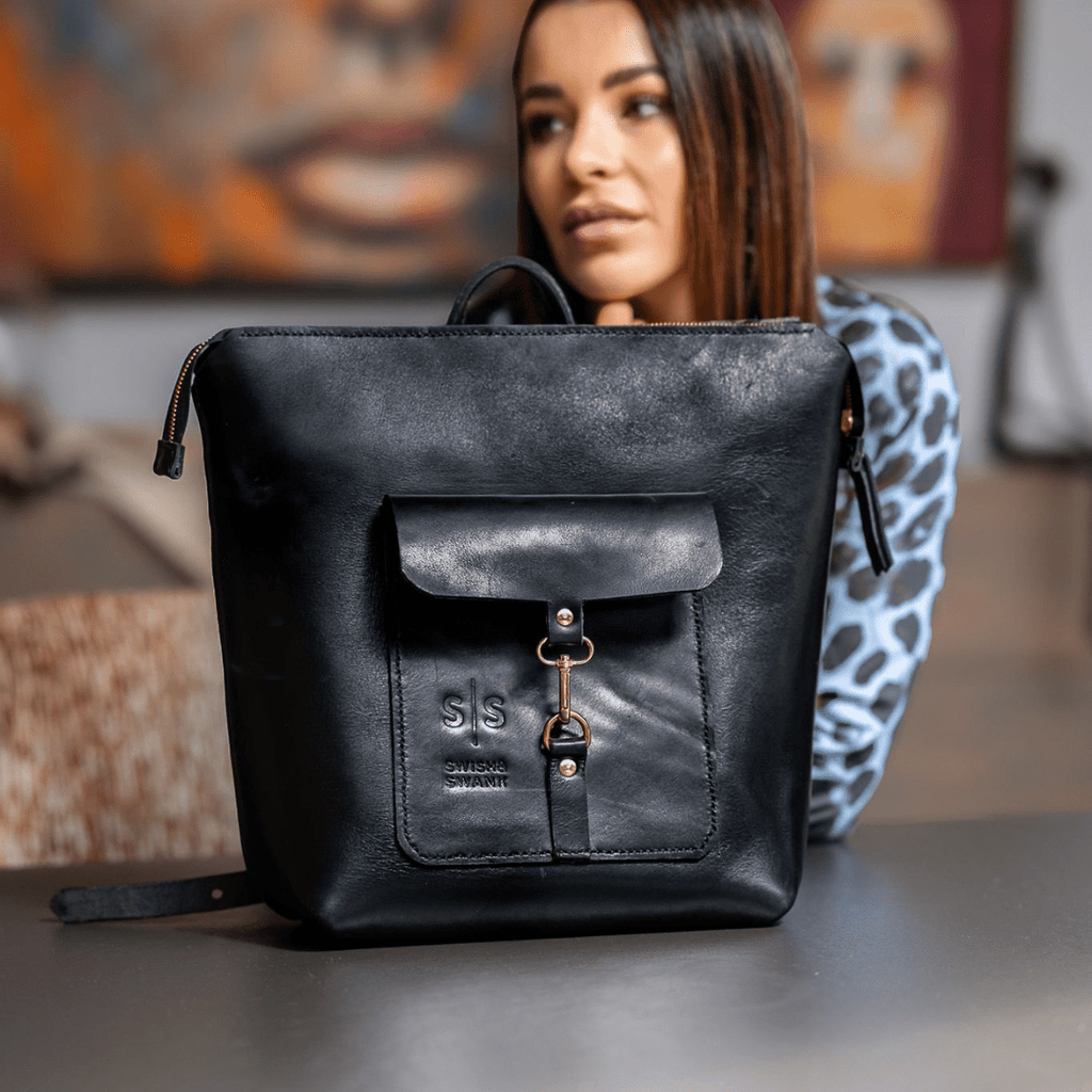 Premium Leather Ladies Backpack - SWISH AND SWANK