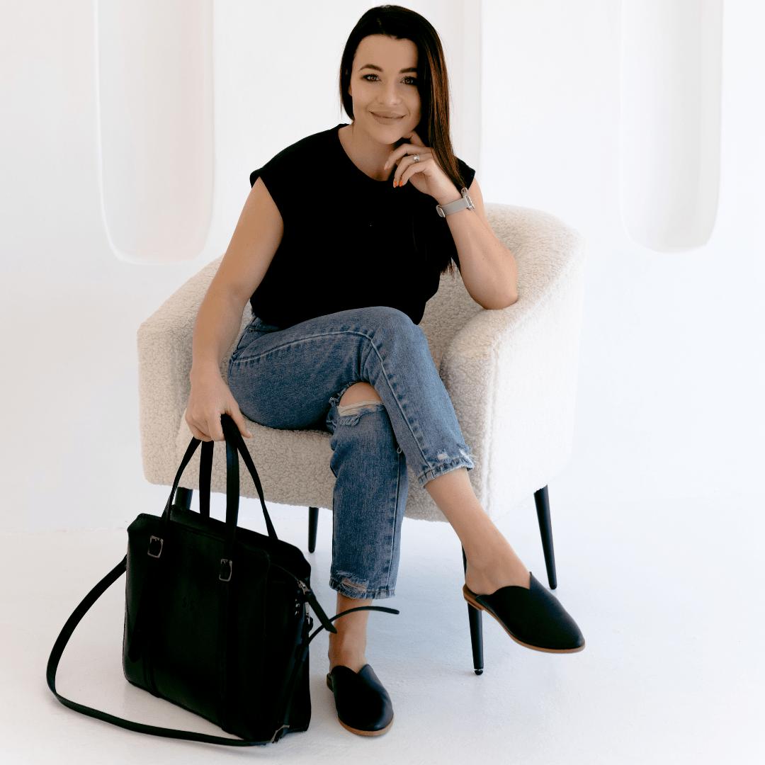 Premium Leather Ladies Briefcase - SWISH AND SWANK