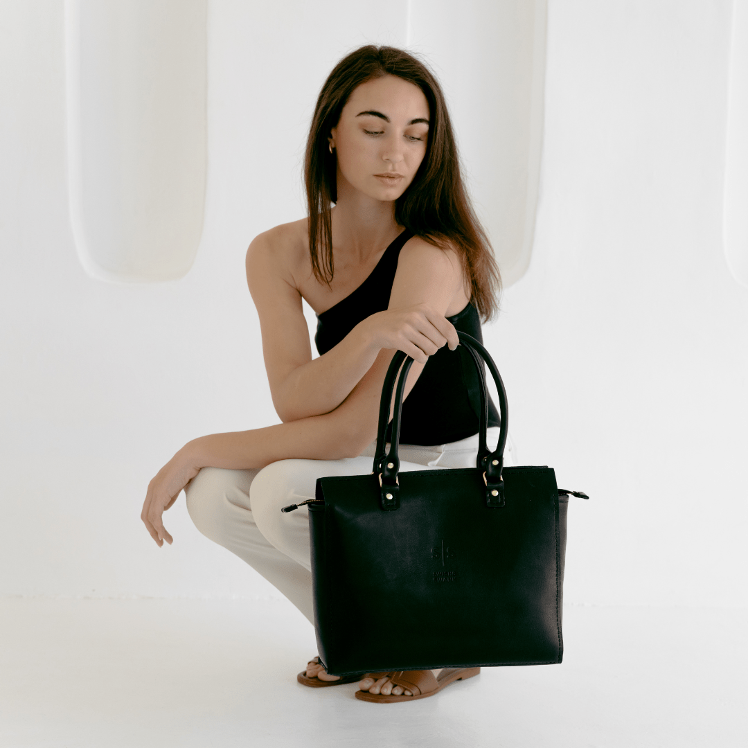 Premium Leather Ladies Briefcase - SWISH AND SWANK