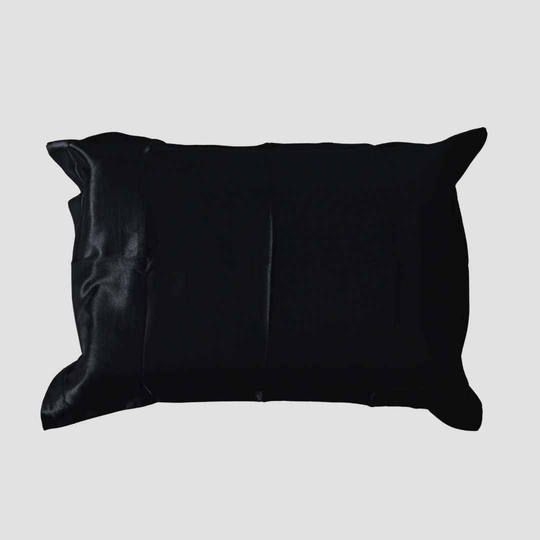 Soft Oxford Satin Pillowcase - Black - SWISH AND SWANK