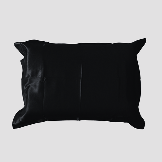 Soft Oxford Satin Pillowcase - Black - SWISH AND SWANK