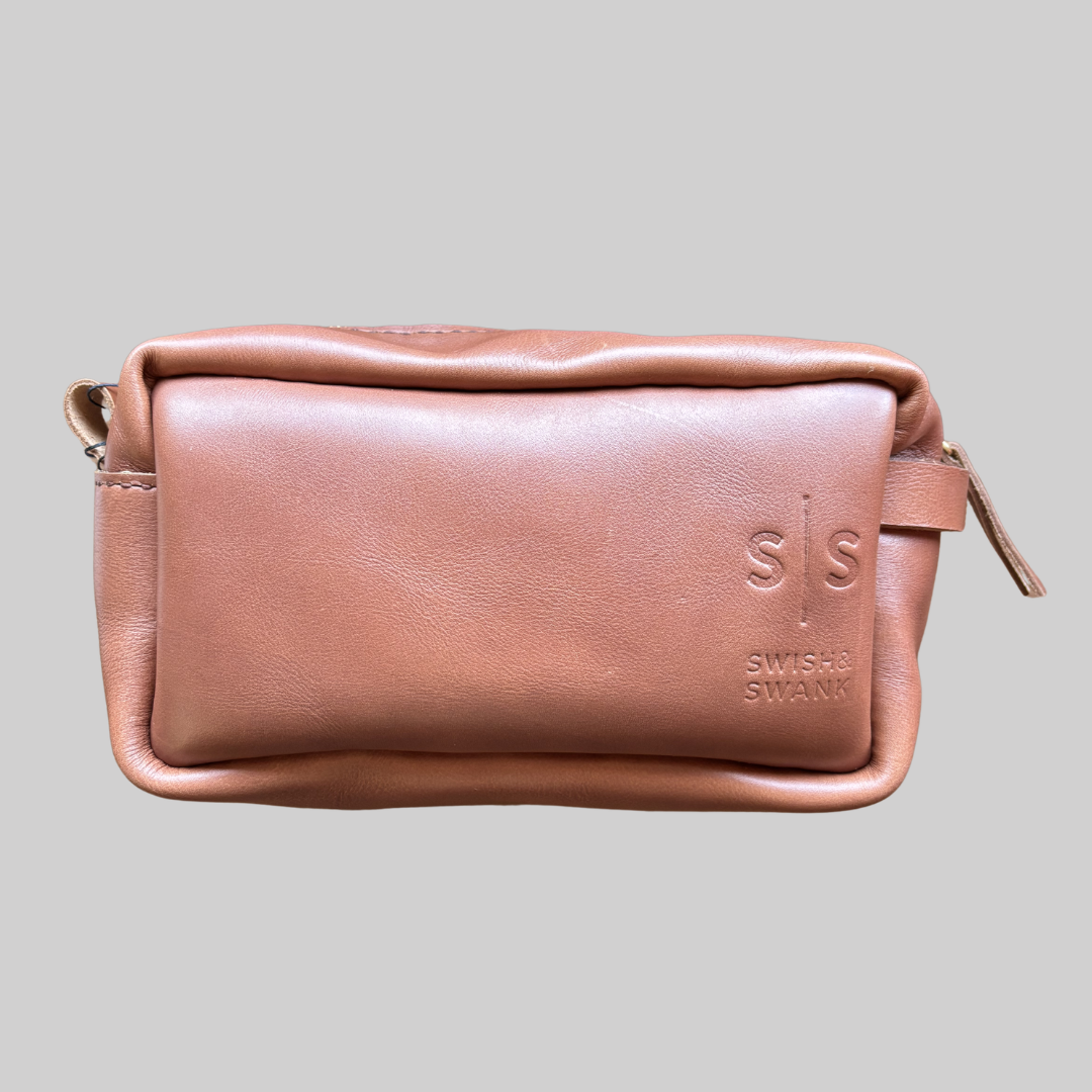Unisex Leather Toiletry Bag