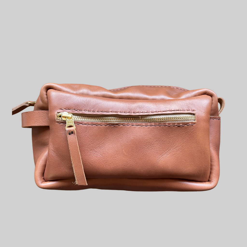 Unisex Leather Toiletry Bag