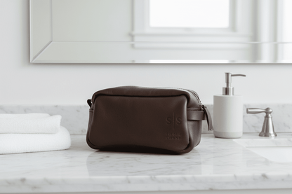 Unisex Genuine Leather Toiletry Bag - SWISH AND SWANK