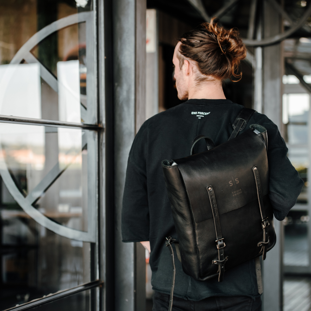 Premium Leather Noah Backpack 2.1 - Black
