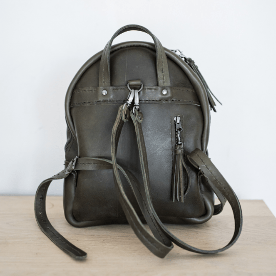 Ladies leather backpack small swish and swank south africa