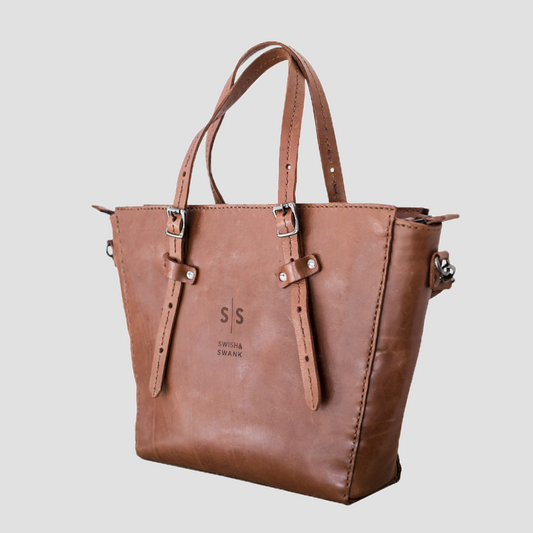 Premium Naomi Leather Handbag 2.1 - Warm Tan Edition